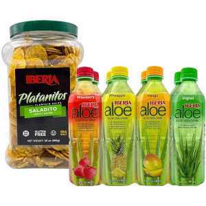 Aloe & Plantain Snack Bundle - 8 Vera Drinks + 1.75 lb Salted Plantain